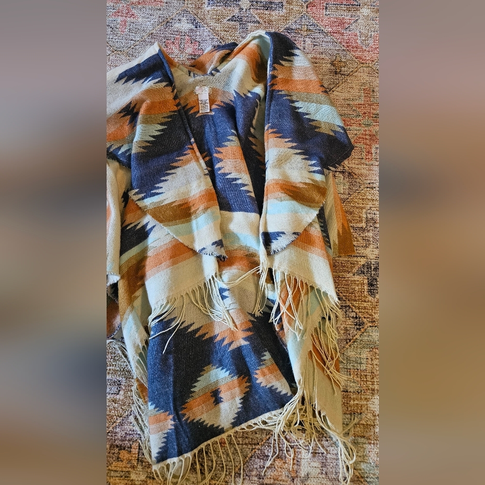 Free People Crossroads Poncho One Size - Picture 11 of 12